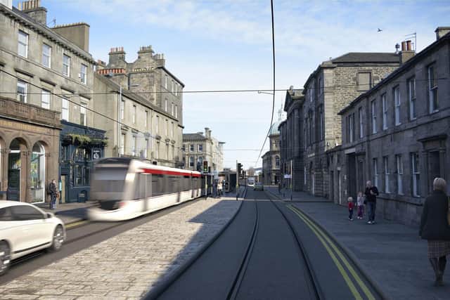 The trams will pass closer to buildings in Constitution Street than most other places on the route.
