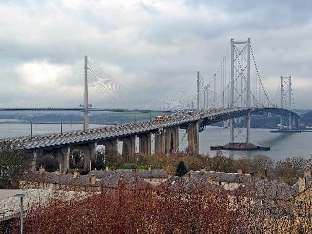 The Forth Road Bridge is closed to doublt-decker buses.
