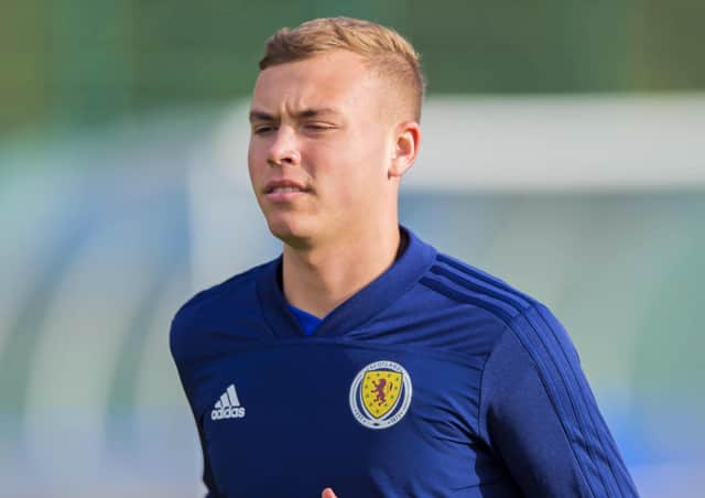 Hibs' Ryan Portoeus is likely to start for Scotland Under-21s tonight at Tynecaslte. Pic: SNS