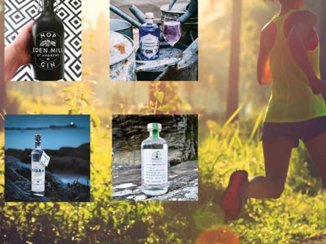 Runners can enjoy four Scottish gins from around Edinburgh, Fife and the Lothians.
