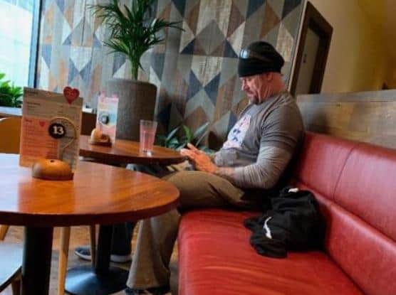 The Undertaker in the Lothian Road Nando's. Pic: @jackpassmore_/Twitter