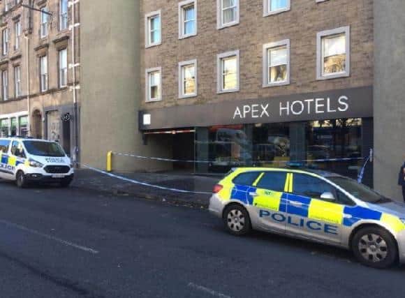Police sealed the hotel off following the attack. Pic: JPI Media.