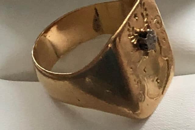 The ring given to Malcolm Cameron's family in 1939.