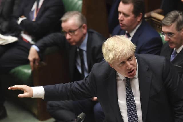 Boris Johnson tried to railroad the Withdrawal Agreement Bill through Parliament in just three days. Picture: Jessica Taylor / House of Commons via AP