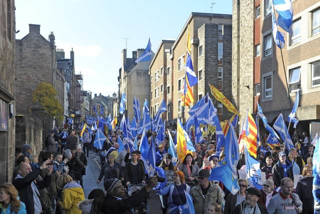 A previous AUOB march through Edinburgh attracted around 20,000 people, officials estimated. Picture: TSPL