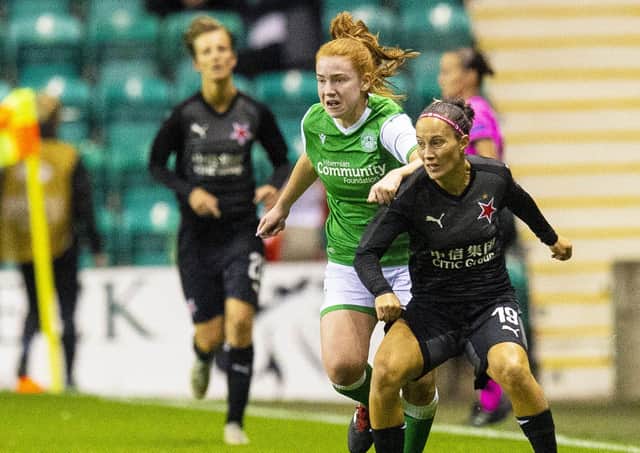 Colette Cavanagh was on target for Hibs Ladies. Pic: SNS
