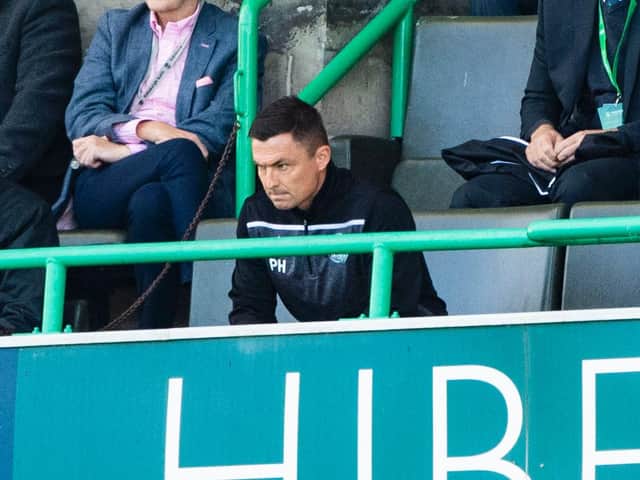 Paul Heckingbottom looks on after being sent to the stand