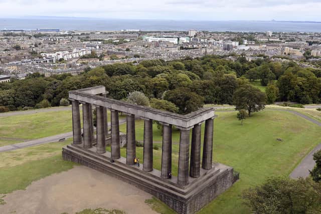 Will Ferrell, Rachel McAdams and the film crew were spotted on Calton Hill.