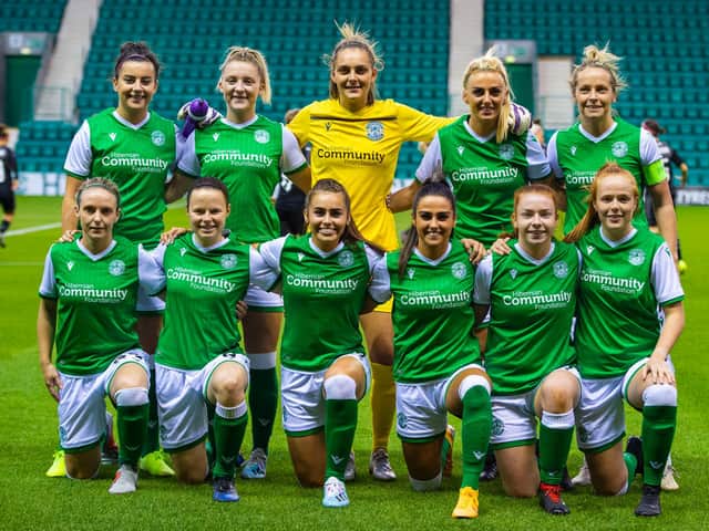 Hibs Ladies line up ahead of their Champions League clash with Sparta Prague