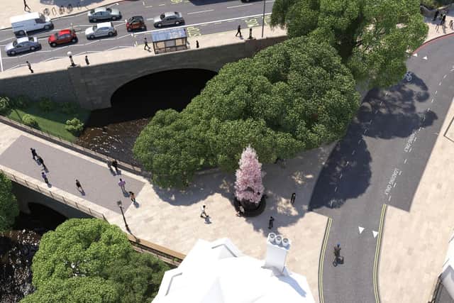 The council's cycle route proposals for Roseburn, Picture: Edinburgh Council