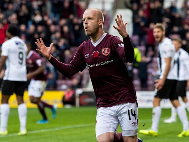 Steven Naismith's influence on the Hearts team was underlined by his performance in yesterday's 5-2 win over St Mirren. Picture: SNS