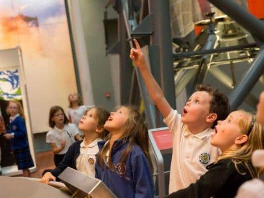 More excited children at the National Museum of Scotland.