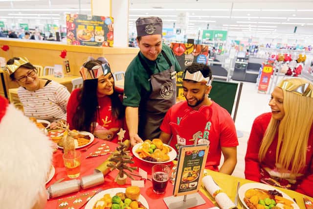 A Christmas party at Morrisons.