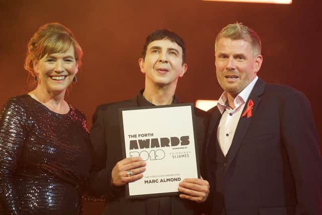 Marc Almond also returned to Edinburgh to collect his award