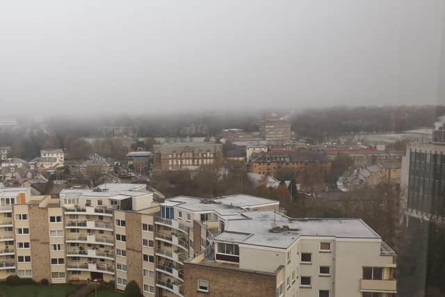 Visibility has been hit in the city due to haar