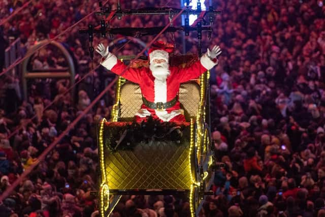 Santa gets the festive season off to a 'flying start' at Light Night