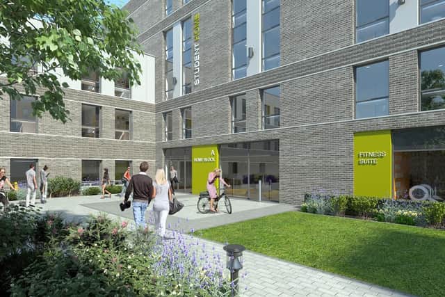 The student housing plans for Gorgie Road included a courtyard