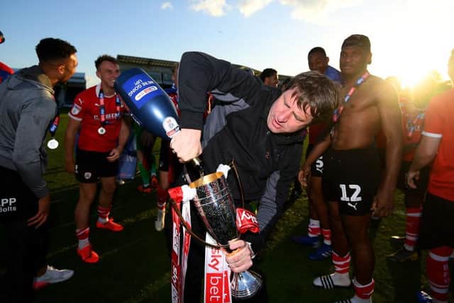 Daniel Stendel led Barnsley to promotion to the Championship. Picture: Getty
