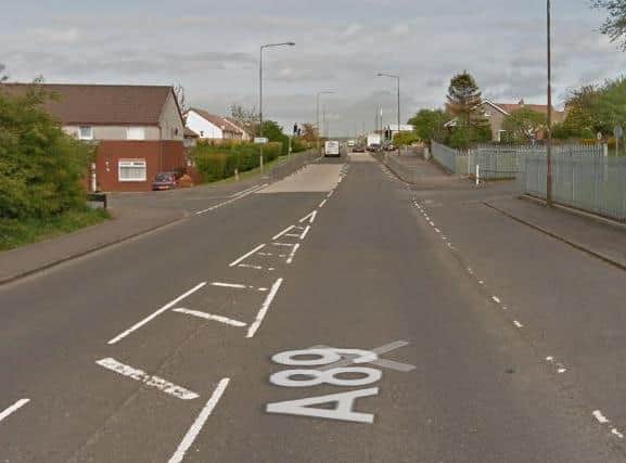 Emergency services are at the scene on the A89 in Armadale close to Armadale Academy.
