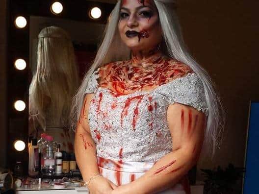 Scary brides are among Egle's popular Hallowe'en makeovers