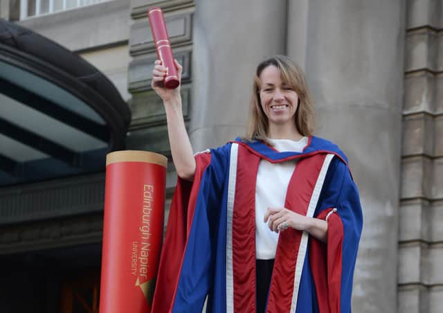 Ali Bowden was awarded an honorary degree. Picture: Jon Savage