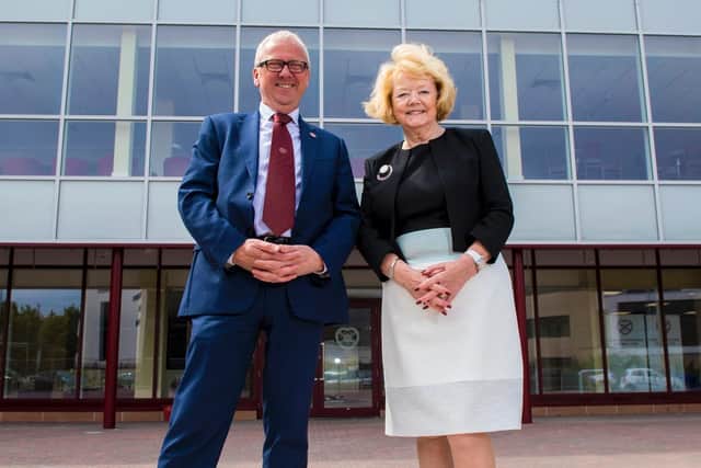 Foundation of Hearts chairman Stuart Wallace with club owner Ann Budge