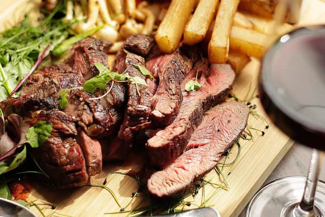 The restaurant prides itself on the quality and seasonality of the menu as well as its specialist Josper grill  a charcoal, open flame grill which cooks at an ultra-high temperature to retain the natural flavour and moisture of the meat, and its house speciality, the chateaubriand for two.