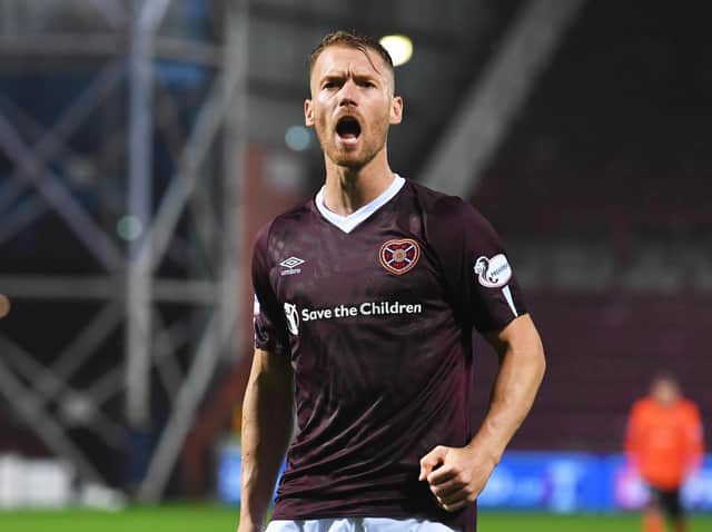 Oliver Bozanic is back competing in the middle of Hearts' midfield