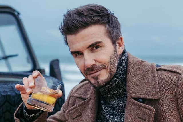 David Beckham with a dram of Haig Club whisky