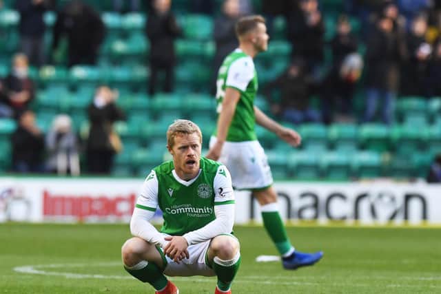 There was an inevitability about Hibs dropping points after taking the lead against Ross County. Picture: SNS