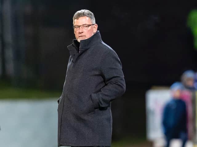 Hearts manager Craig Levein watches on as Hearts lose to St Johnstone. Pic: SNS