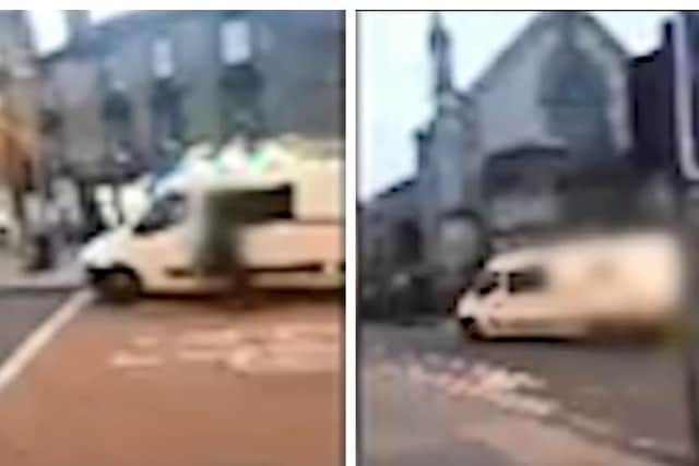Video footage shows the incident on Bristo Place