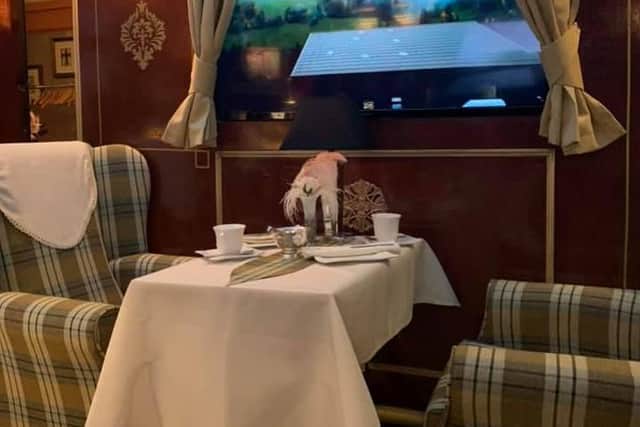 The Queen Charlotte Room gives the feel of being on the Orient Express. Pic: Emma Albertson.