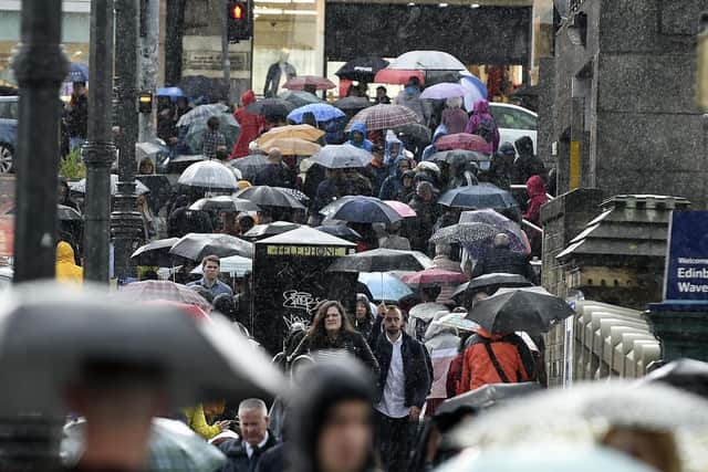 Heavy rain is set to batter the city from 2pm
