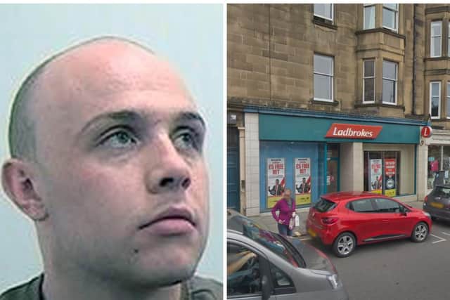 Dale Thomas was behind bars after raiding two bookies in Edinburgh, including this one on Morningside Road