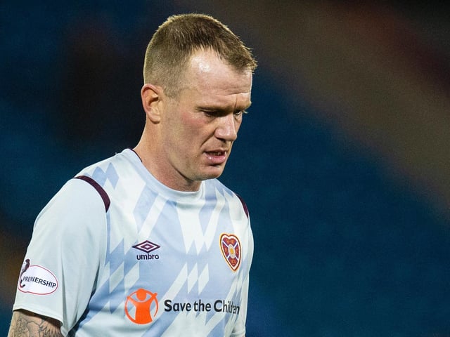 On at half-time, the Irishman helped Hearts stretch the game with his cross field balls.
