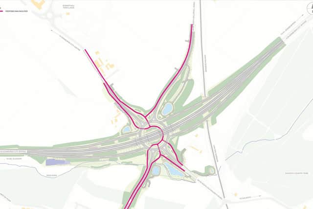 A map showing the new layout of Sheriffhall roundabout (Photo: Transport Scotland)