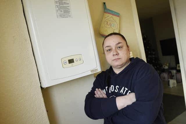Rachel feared she would be left with no hot water and penniless over Christmas