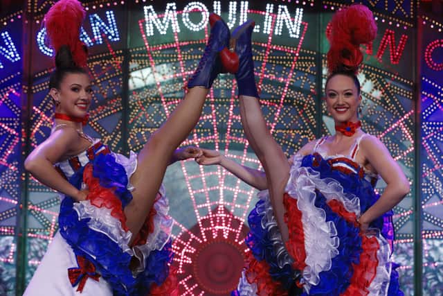 Michaela Rondelli (26) and Lucy Monaghan (28), two of three Scottish dancers at the Moulin Rouge in Paris.