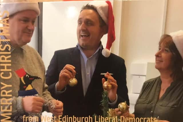 The local party Christmas card.