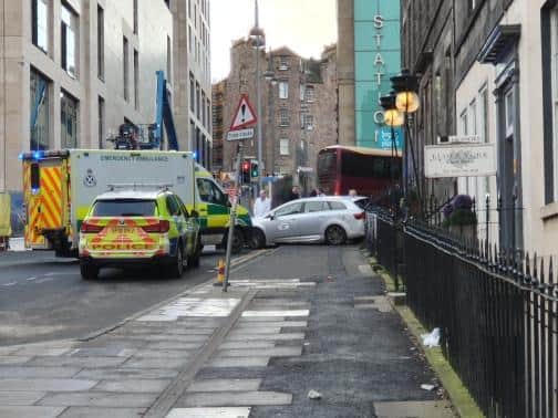 The scene at Elder Street near Edinburgh Bus Station. Picture: Contributed
