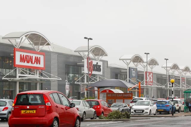 The incident occurred at a zebra crossing in Straiton retail park. Picture: TSPL