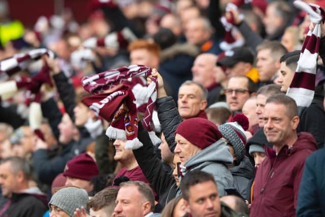 Hearts fans were irate after Hibs loss. Picture: SNS
