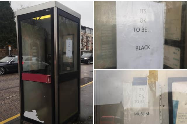 Mysterious 'It's OK to be Muslim' and 'It's OK to be black' flyers appear in Edinburgh phone box