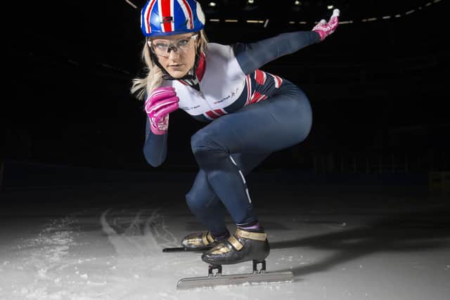 Speed skater Elise Christie.