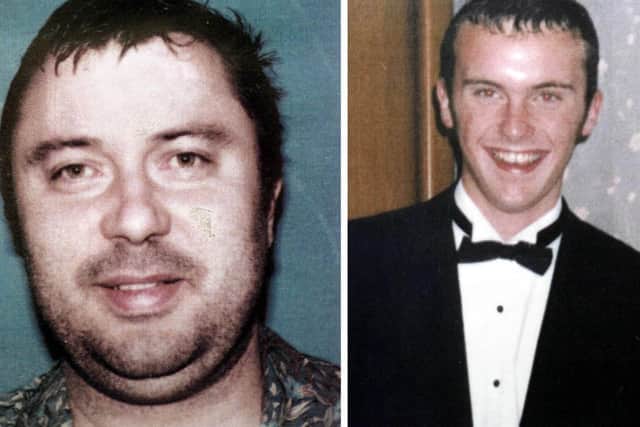 William Beggs (L) and victim Barry Wallace (R)