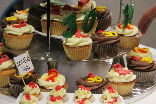 Special cupcakes marked the anniversary of the charity. Picture: Positive Help