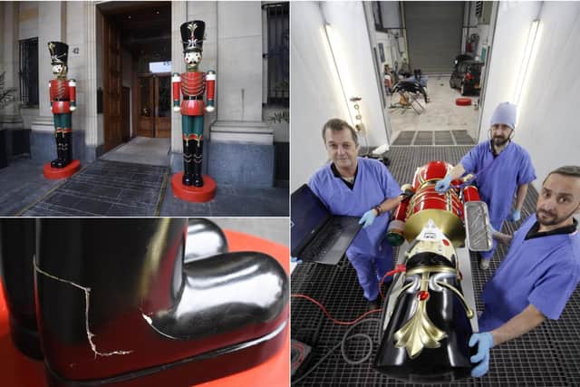 The toy soldier needed some surgery.