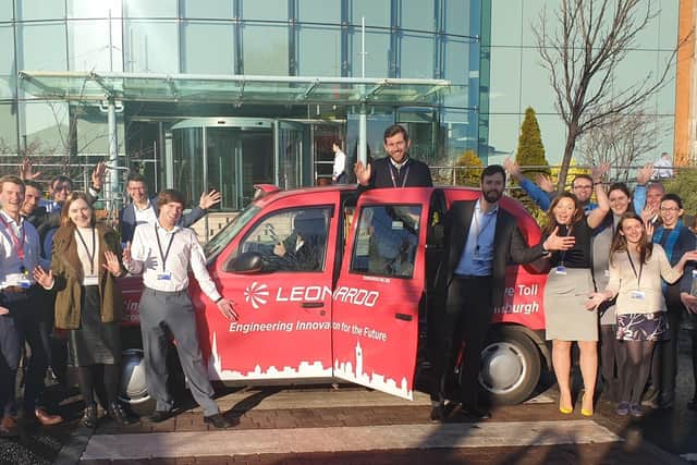 The Leonardo branded taxi will be travelling around the streets of Edinburgh this week.