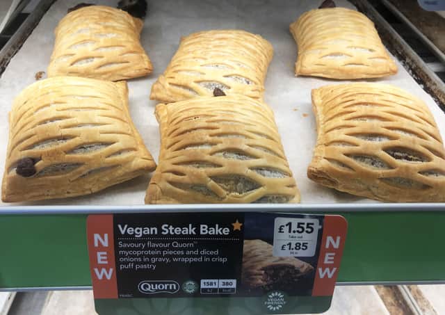 Greggs' new vegan steak bake, launched for Veganuary. Picture: PA